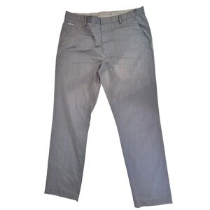 Calvin Klein‎ Men's Slim Fit Gray Herringbone Dress Pants Trousers 34x32
